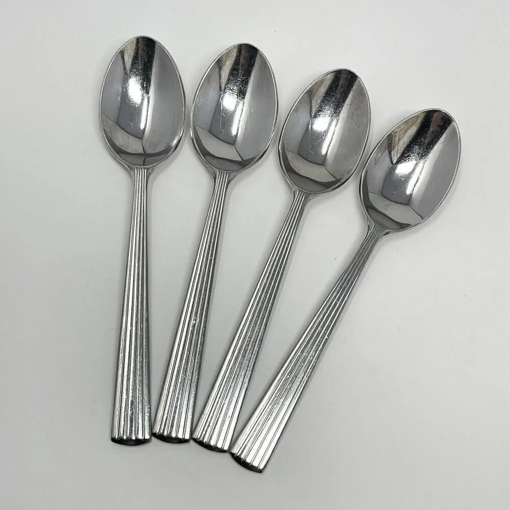 Reed & Barton Berkeley 18/10 Stainless Steel Flatware Tea Spoon 6.25” Set Of 4